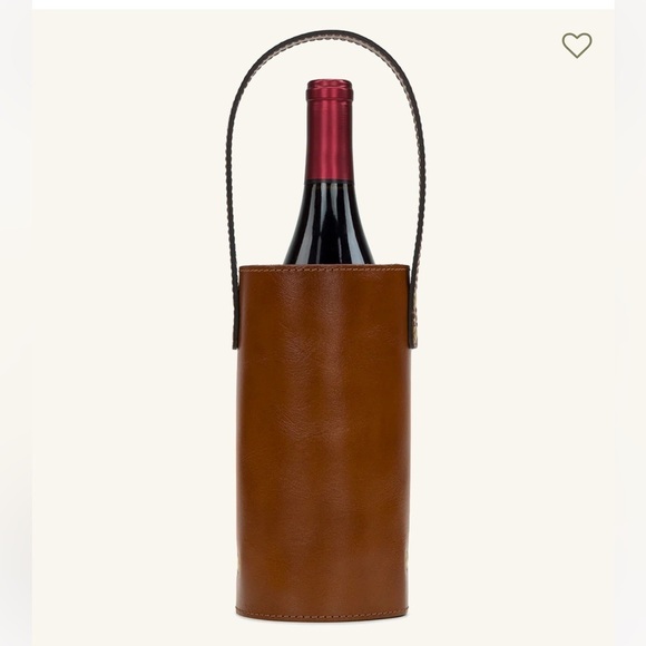 Patricia Nash, leather wine bottle carrier in gift box, new - Picture 7 of 8